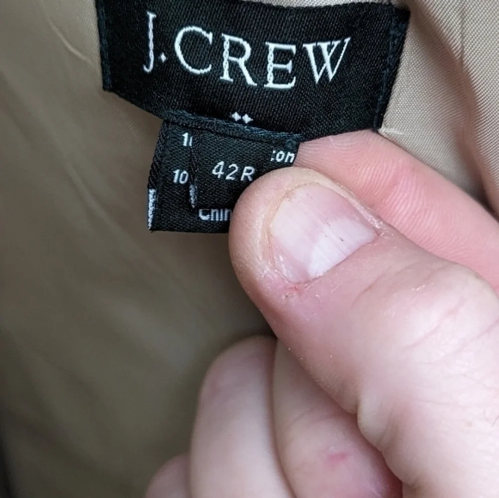 J. Crew easy 42r flaw